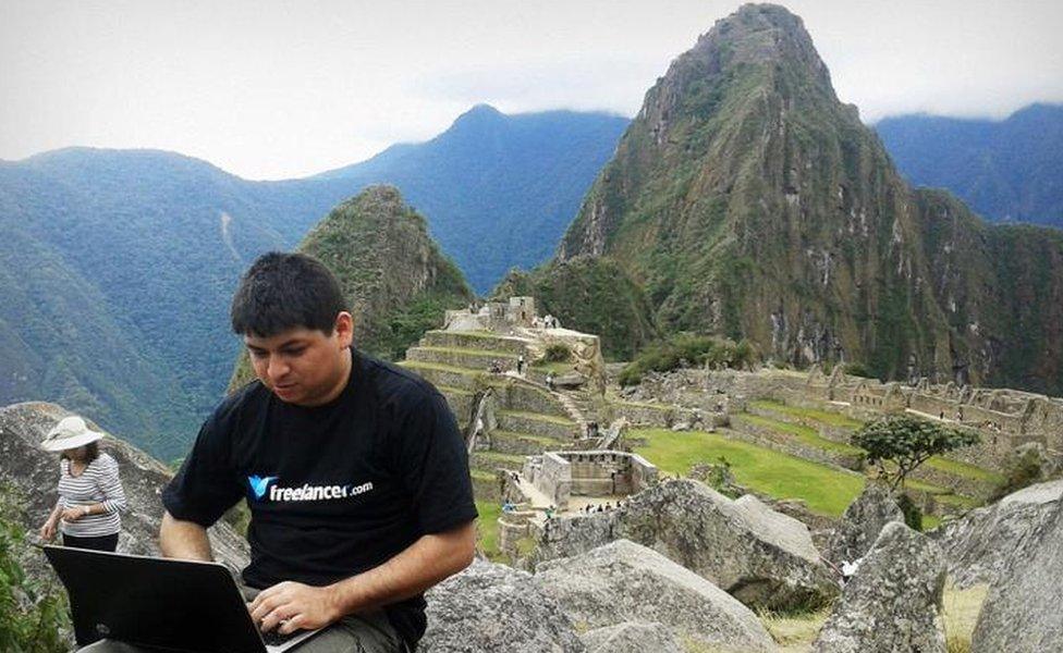 Site users submit photos from around the world - this one is from Maccu Pichu in Peru