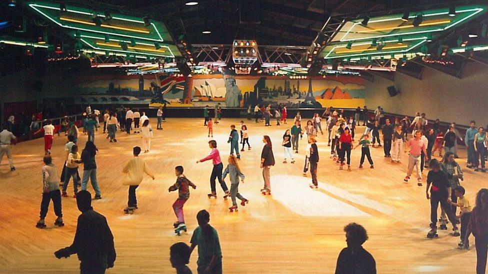 People skating at Rollerworld