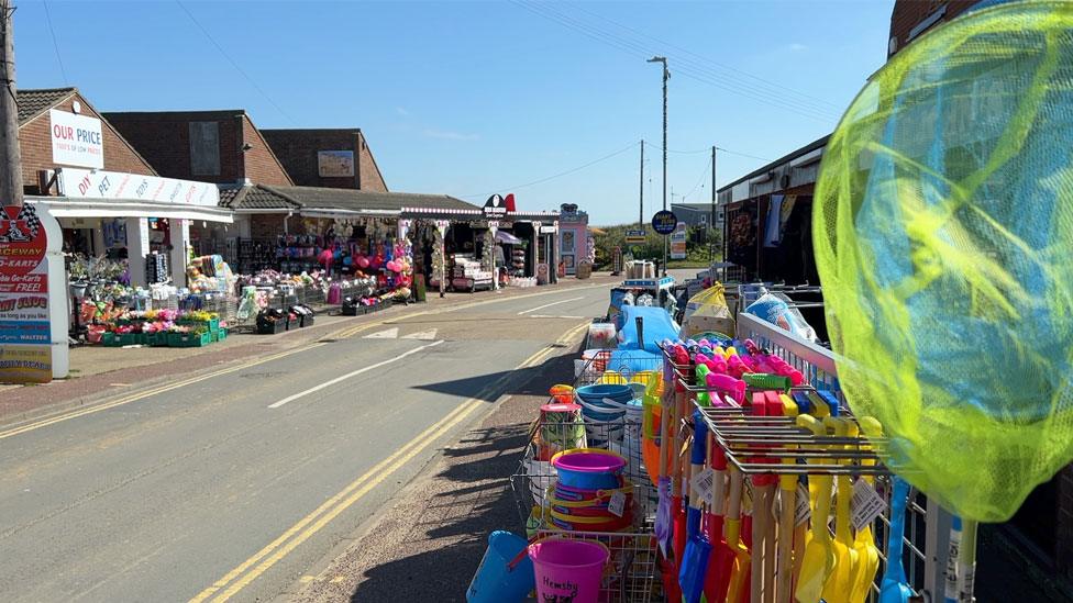 Hemsby street and shops