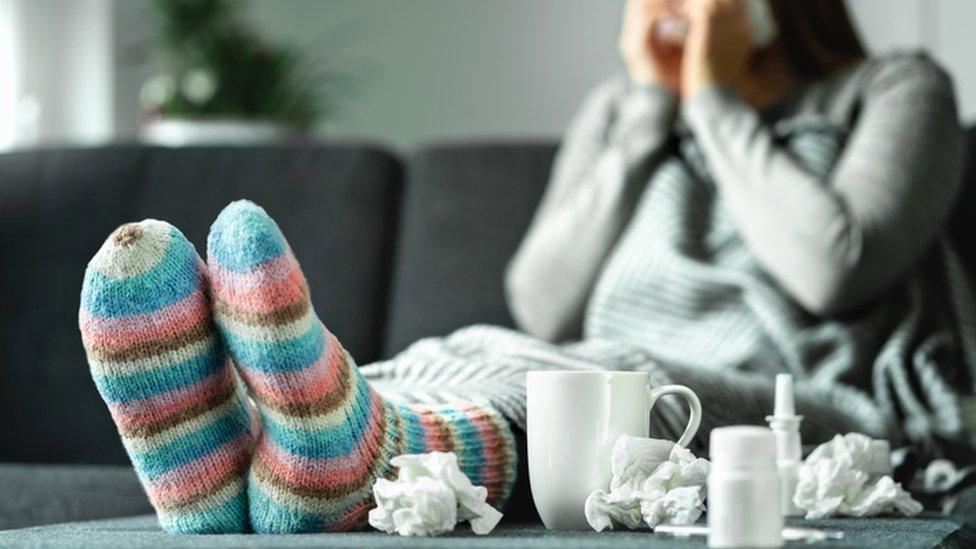 Working from home stock image