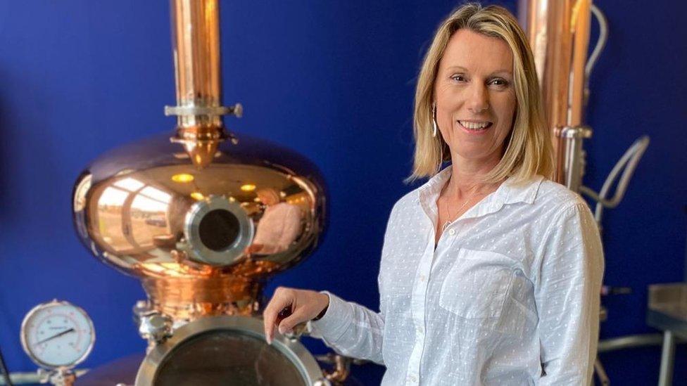 Rachel Hicks at the distillery