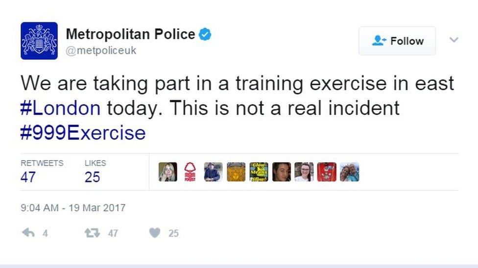 Met Police tweet