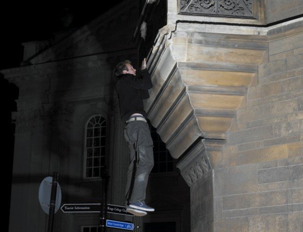 Whipple clings to the corner of Gonville and Caius College