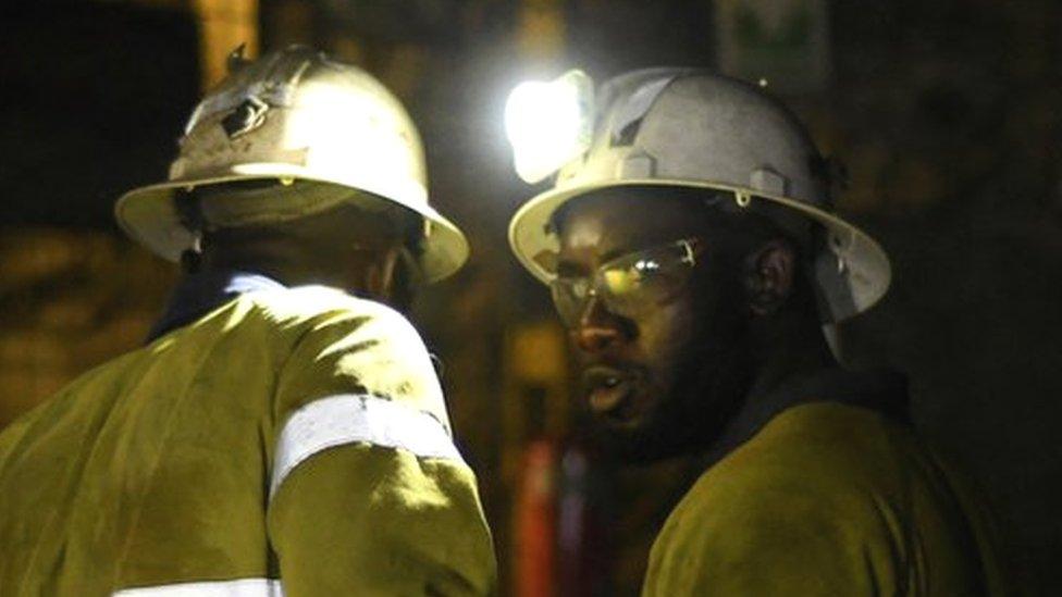 Rescuers at the Perkoa zinc mine