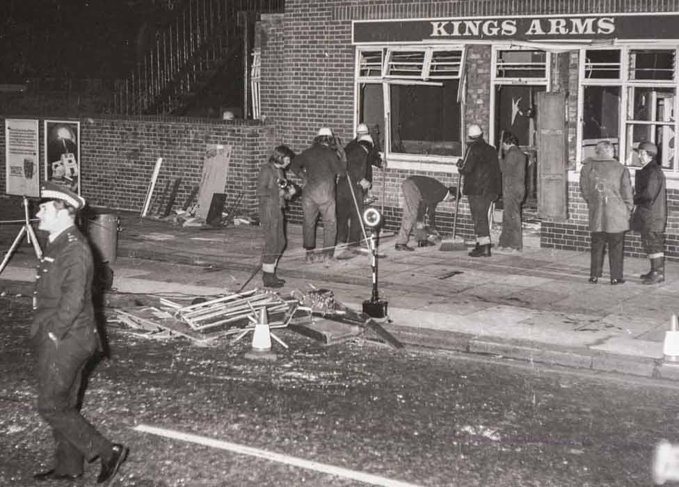 King's Arms after the bombing