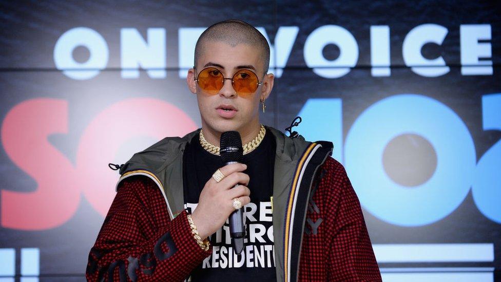 Bad Bunny on stage