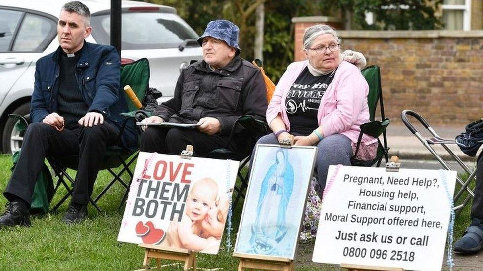 Protesters in Ealing