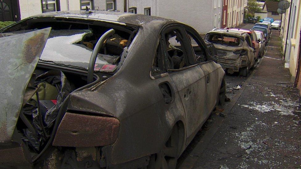 Cars and homes damaged in fire at Nicholson Square in Derry