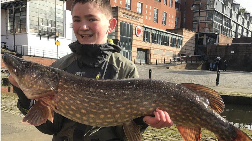 Kaden McCarthy with pike