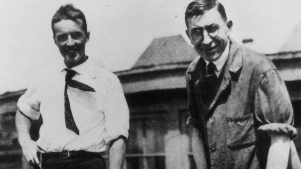 The Canadian discoverers of insulin, Charles Best and Frederick Banting (right)