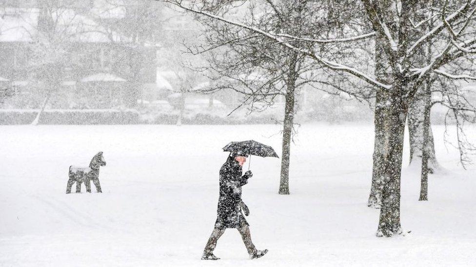 Person walks through Victoria Park in Glasgow