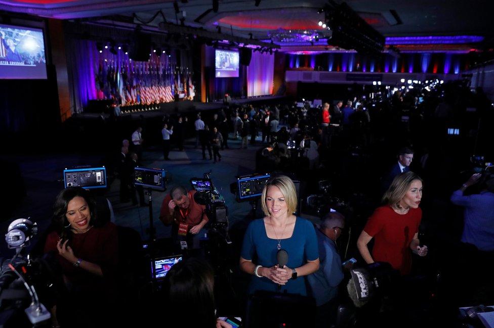 Reporters speak on-camera