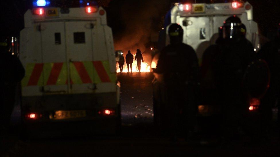 Police in riot gear