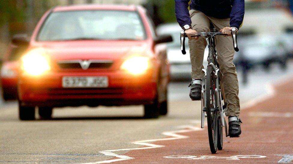 Cyclist and car generic