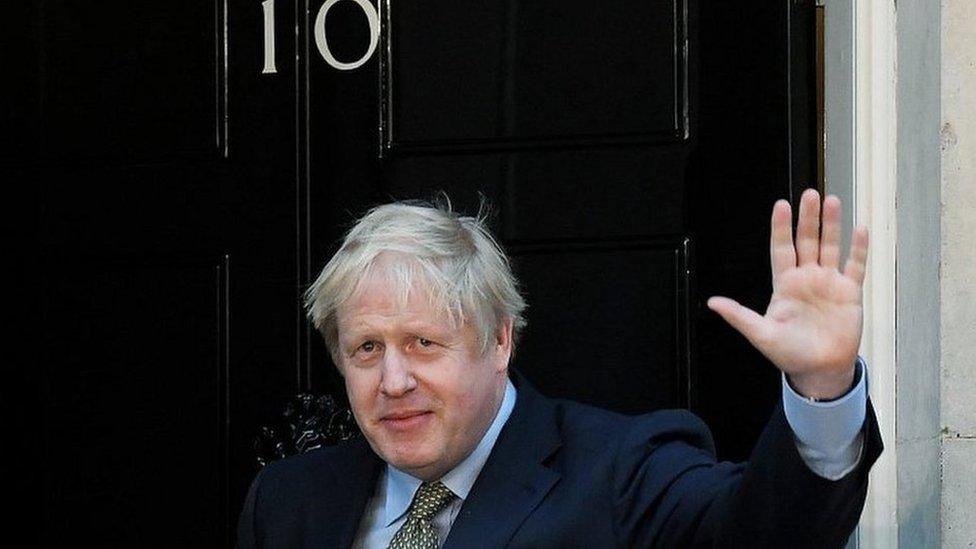 Boris Johnson outside Downing Street