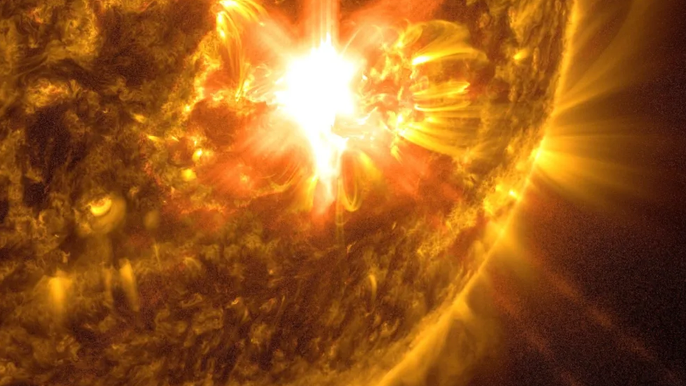 Solar flare from the Sun