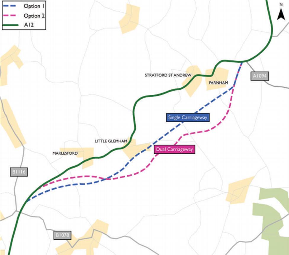 Proposed bypass routes