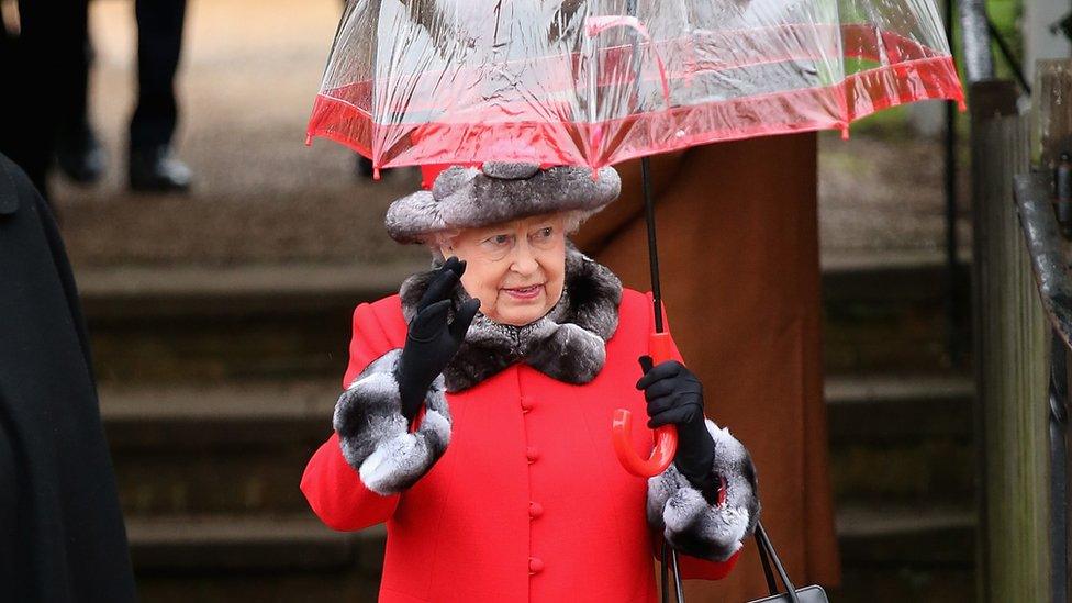 Queen at Sandringham, Christmas 2015