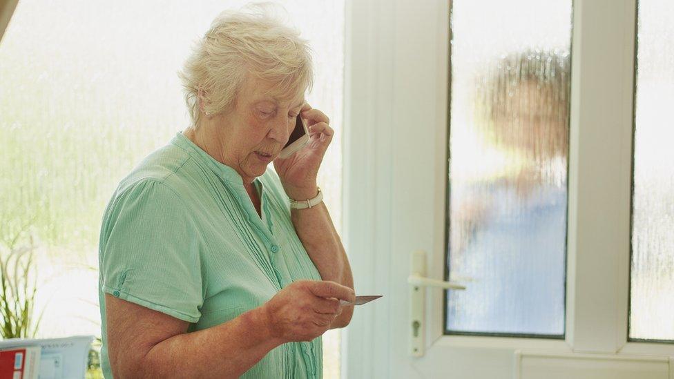 Woman on phone