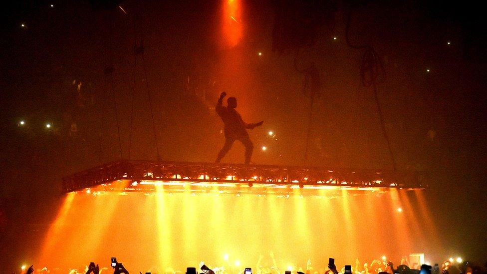 Kanye West on stage