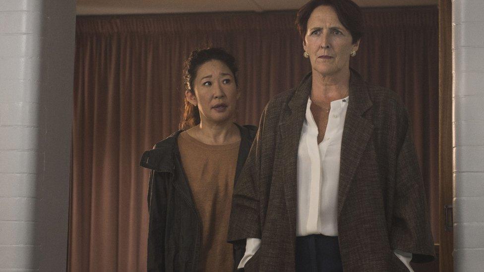 Sandra Oh and Fiona Shaw in Killing Eve