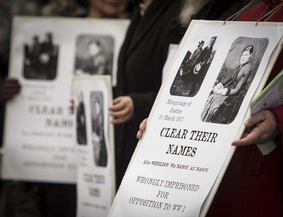 Campaigners outside the Royal Courts of Justice