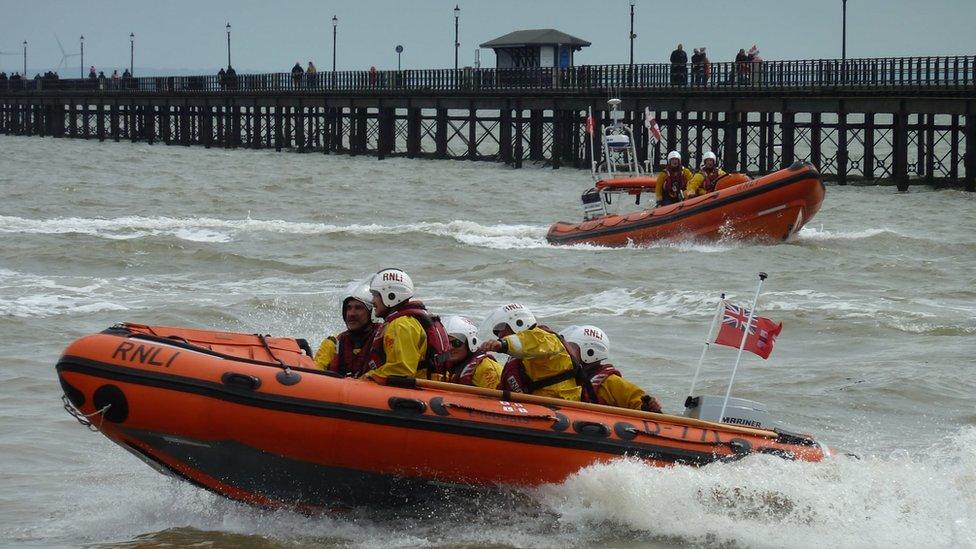 Two of Southend-on-Sea's lifeboats