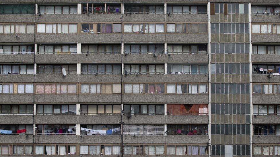 A residential tower block in an area of Southwark