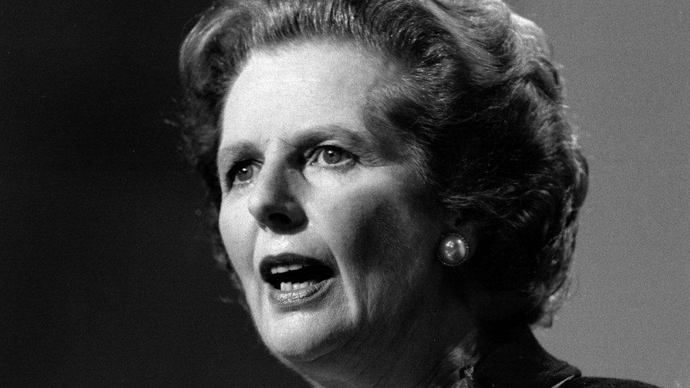 Margaret Thatcher in 1986 at Bournemouth