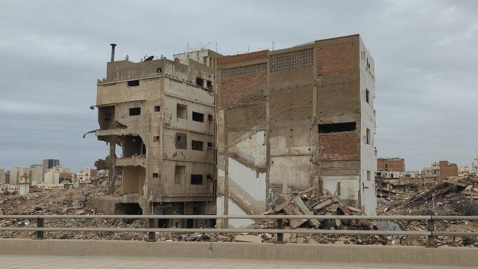 Demolished buildings in Jeddah, Saudi Arabia