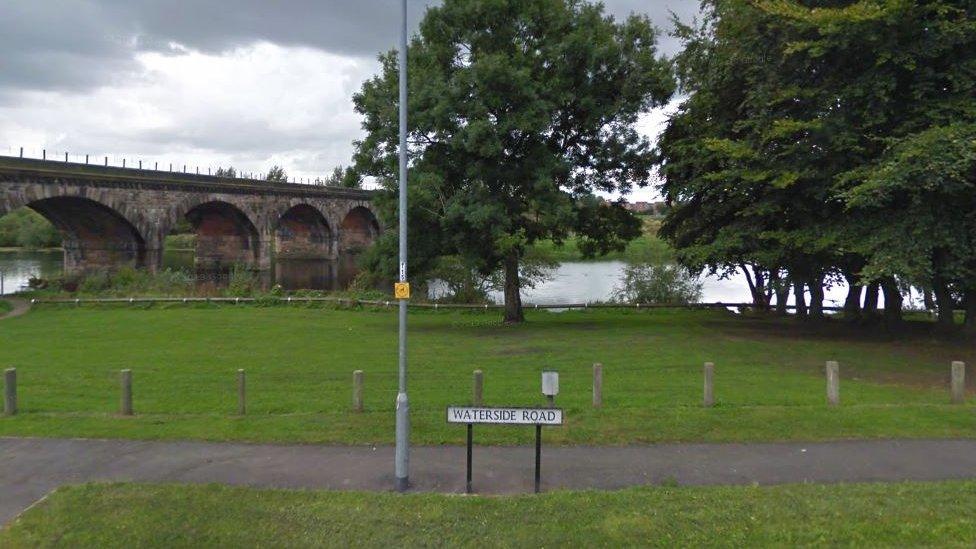 River Trent seen from Waterside Road in Burton-on-Trent