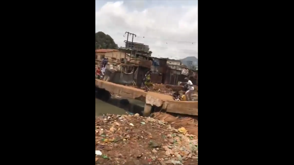 A slum in Sierra Leone