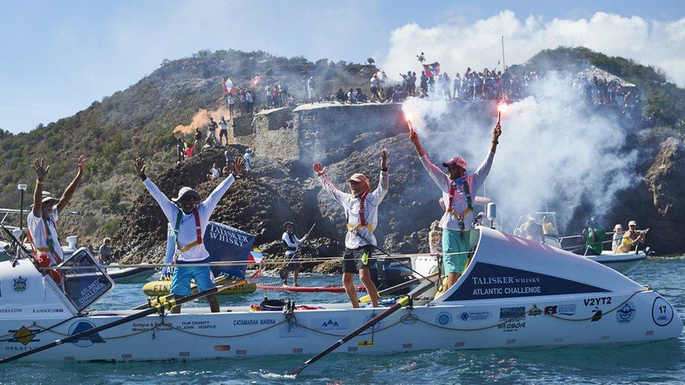 Team Wadadli arrive at Antigua's English Harbour