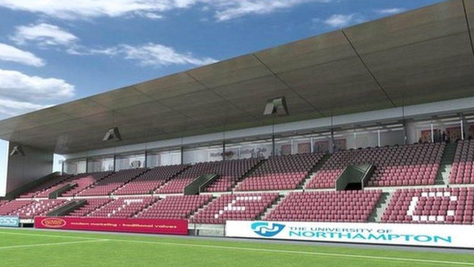 Northampton Town FC's new east stand