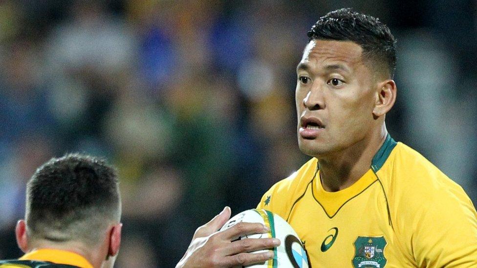 Australian rugby player Israel Folau