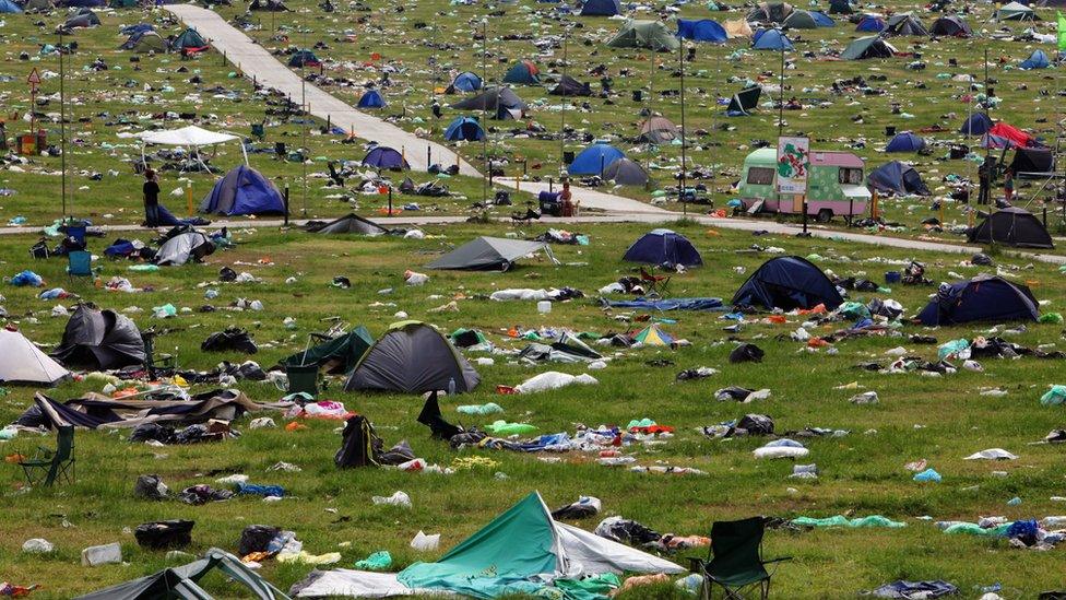 Abandoned tents