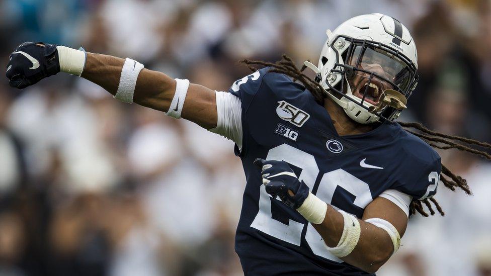 Jonathan Sutherland, from Ontario, Canada, plays for Penn State Nittany Lions