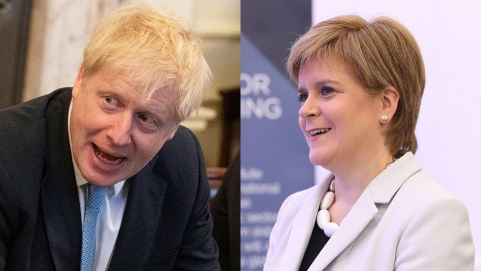 Boris Johnson and Nicola Sturgeon