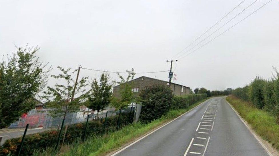 The B1027 near Keelars Lane, Elmstead in Essex