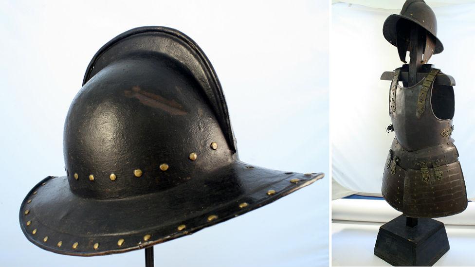 Pikeman's helmet and armour