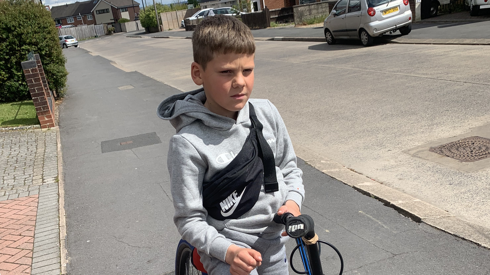 Ethan with bike