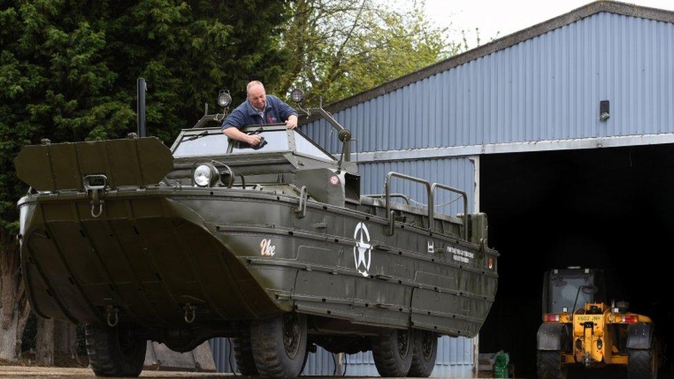 Graham Smitheringale in the restored DUKW