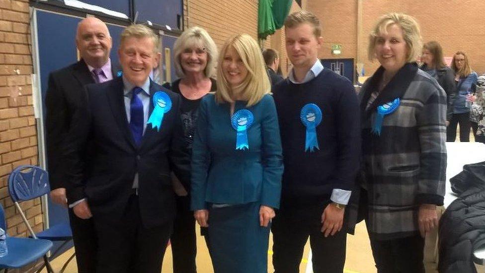 Esther McVey and her team