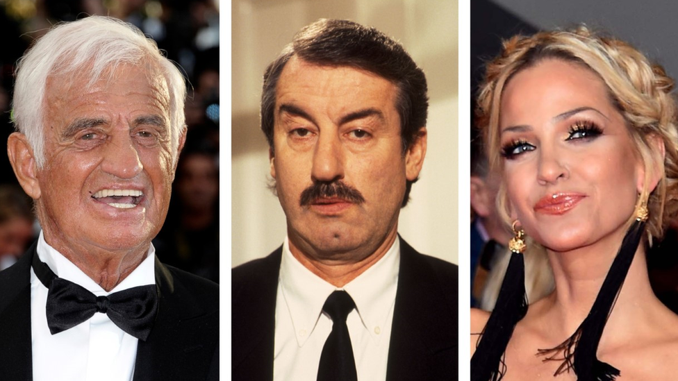 Jean-Paul Belmondo, John Challis and Sarah Harding