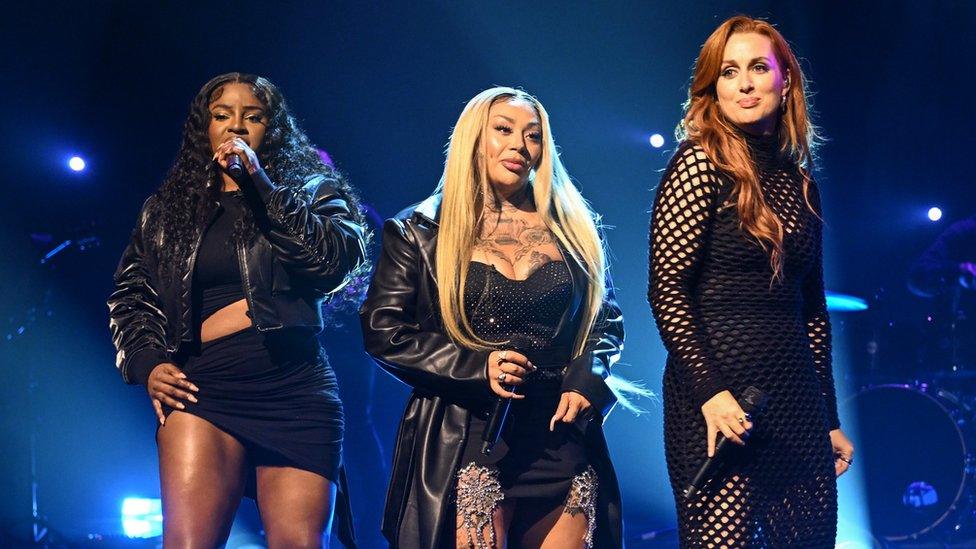 The Sugababes performing