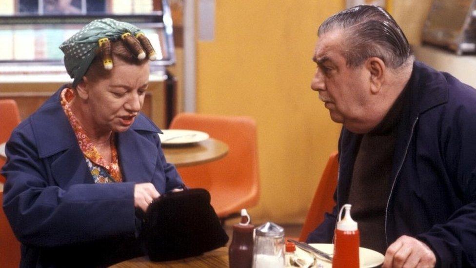 Jean Alexander and Bernard Youens in Coronation Street