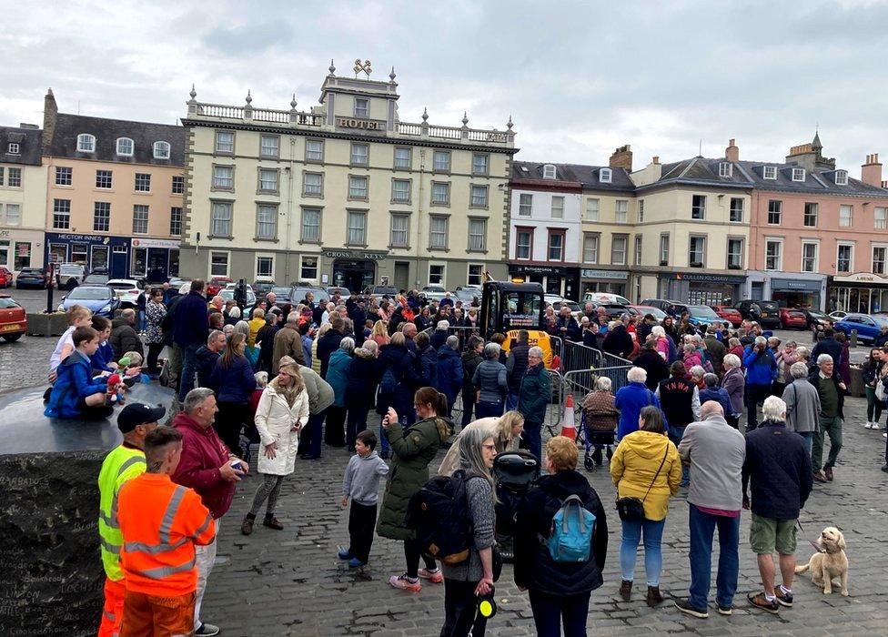 Large crowd in square