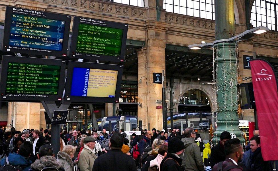 Station platform at Gare du Nord