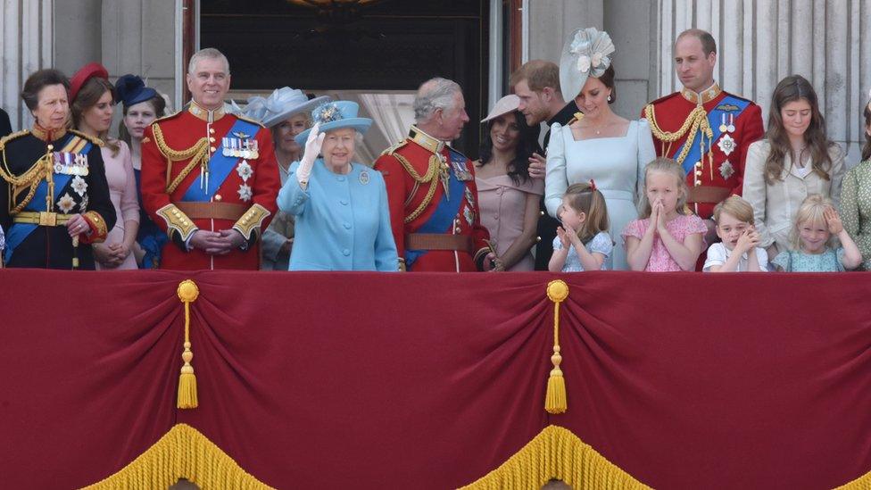 Royal family on balcony