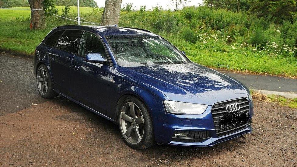 Blue Audi